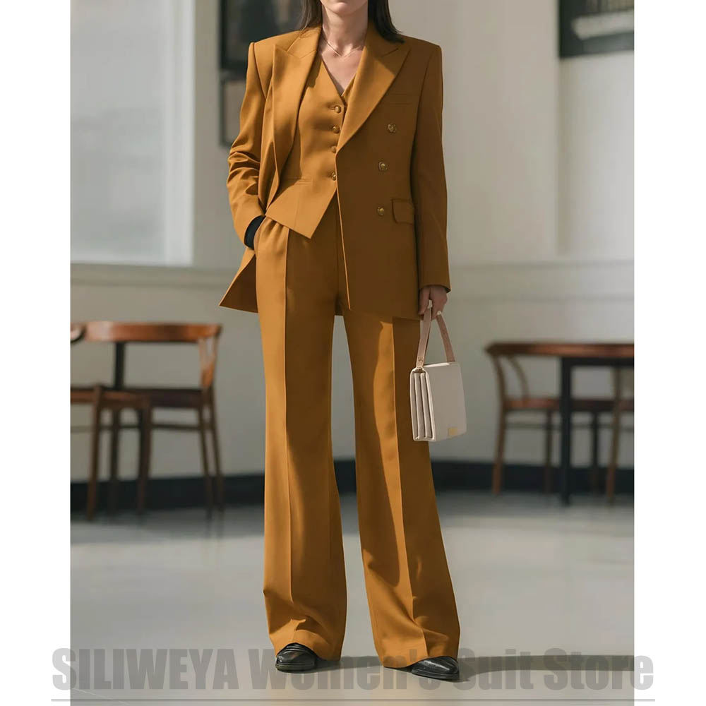 Women'S Formal Wear Suits - Women's Suit 3 Piece Double Breasted