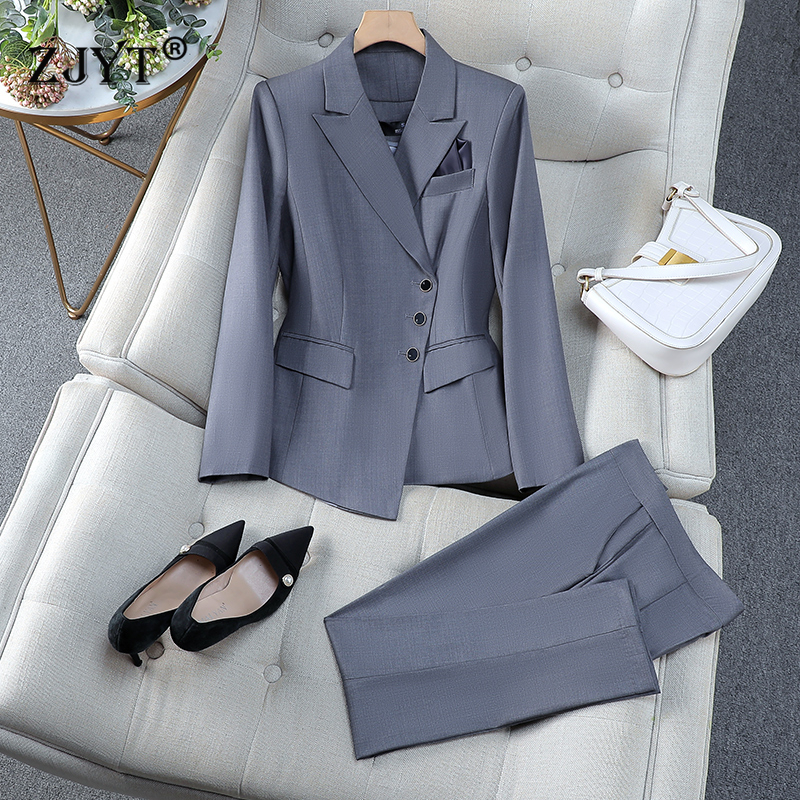 Women Formal Wear Blazers - ZJYT Business Chic Women's Trousers Suit