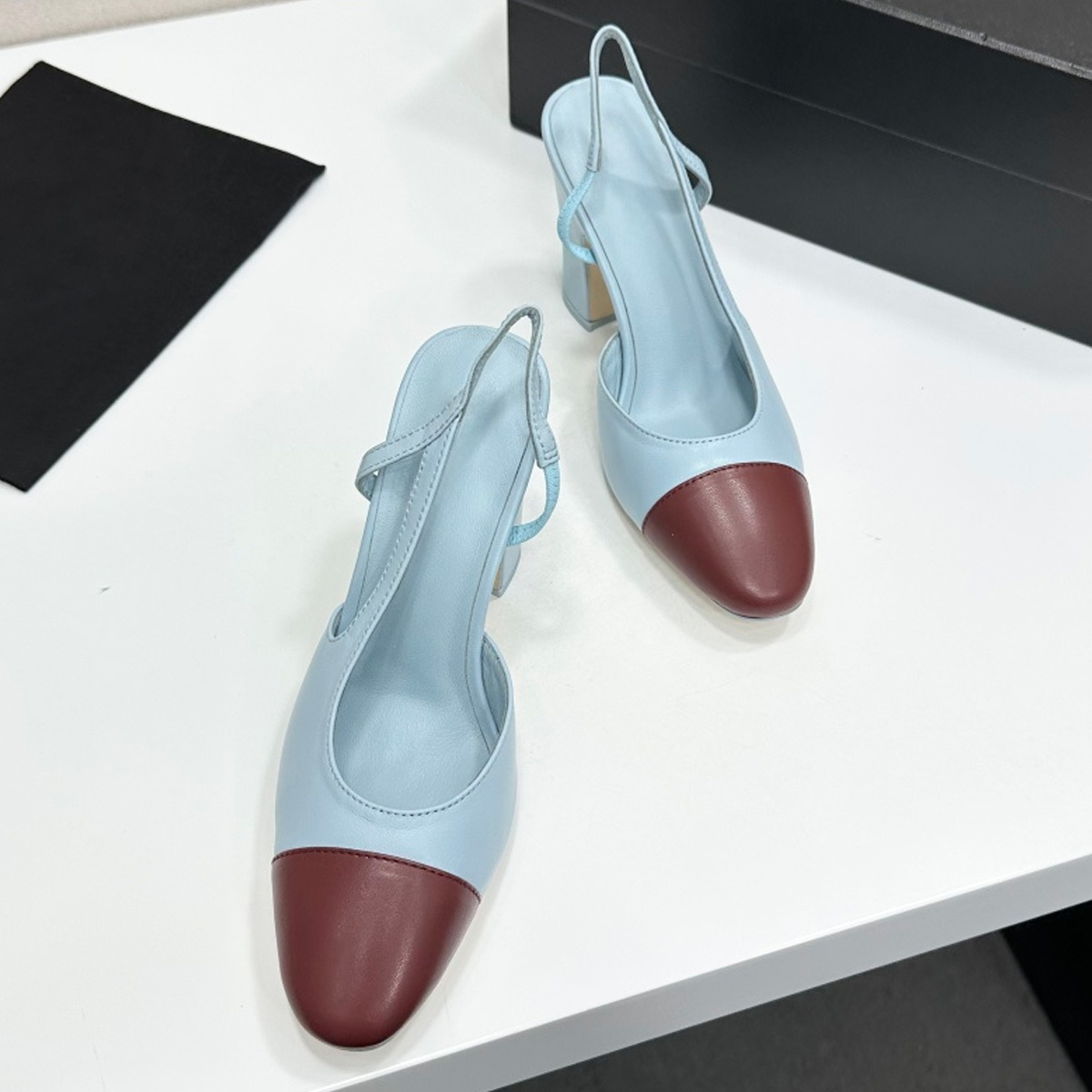 Women'S Work Fashion - 2026 Women's Two-Tone Slingback Block Heel