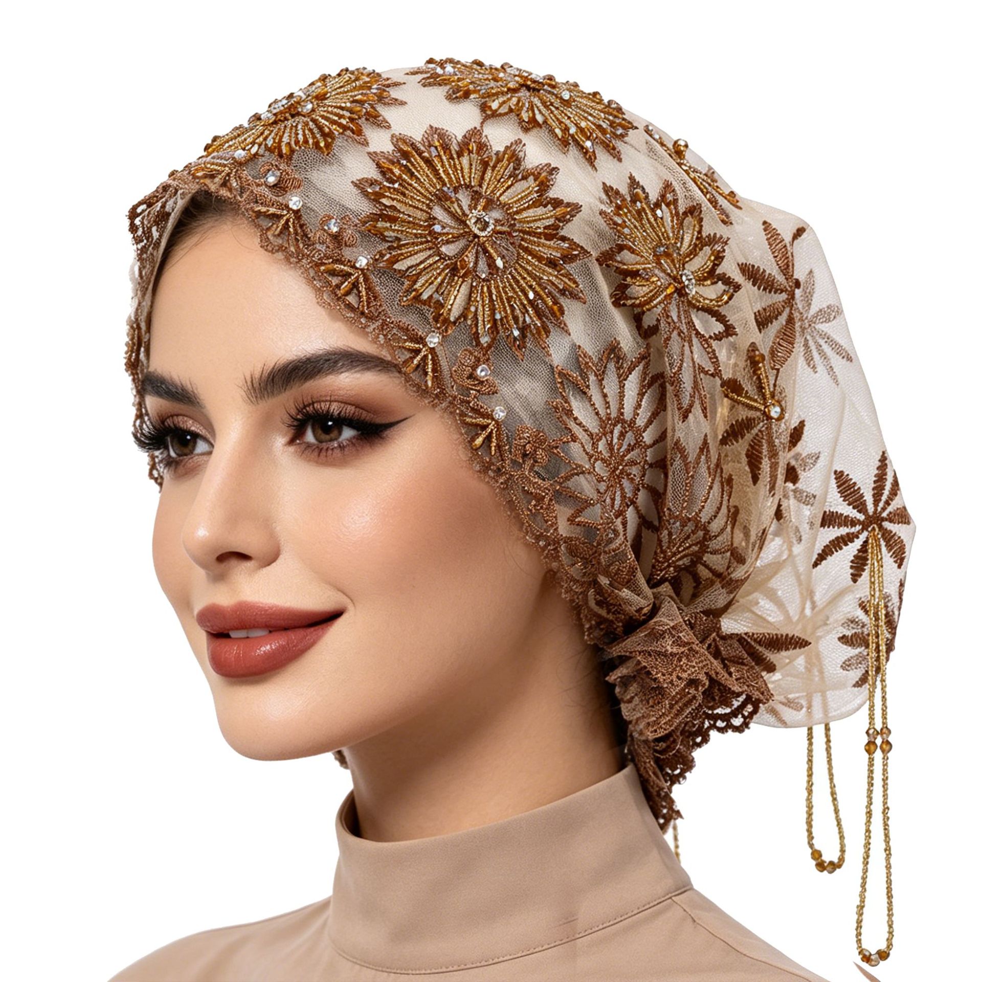 Women'S Work Fashion - Women's Hijab Hats Muslim Elegant Bead