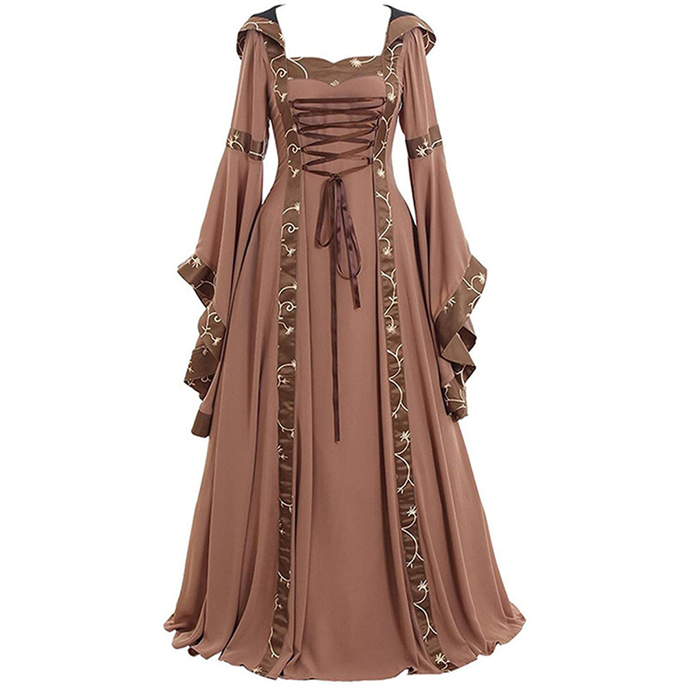 Women Formal Event Wear - Casual Wear Cosplay Events Khaki Gothic