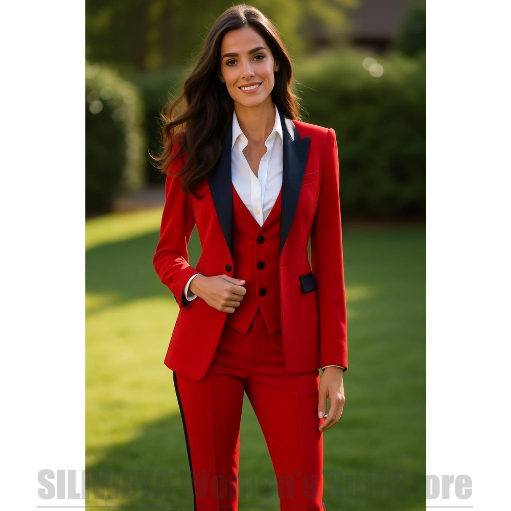 Women Formal Wear Vest - Women Formal Blazer Vest Pants 3