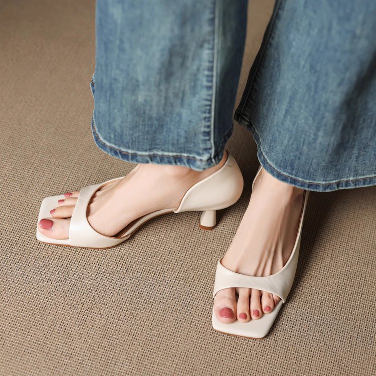Women's Elegant Open Toes Squa - Women'S Work Fashion ulasan dan harga