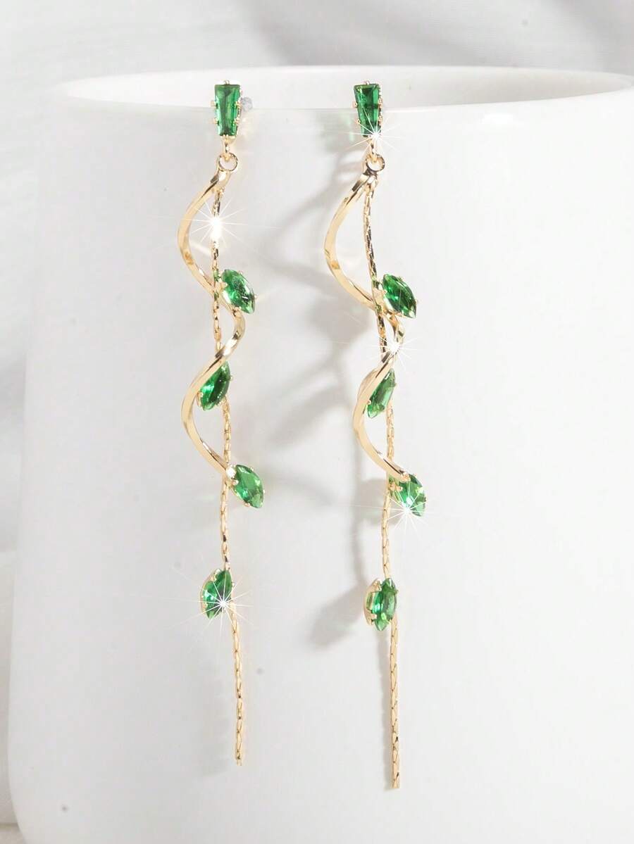 Elegant Pink Crystal Vine Drop - Women Formal Event Wear ulasan dan harga