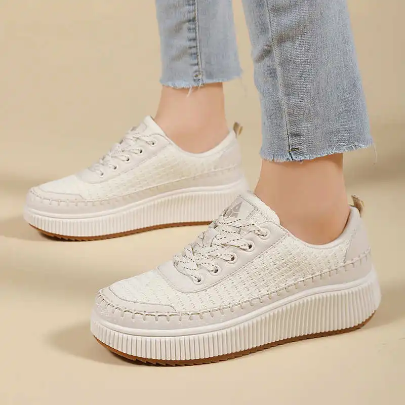 Brown Shoes Woman Flats Autumn - Women'S Formal Wear With Sneakers ulasan dan harga