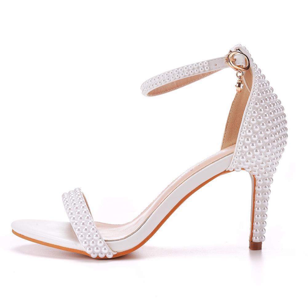 Pearls Stiletto Heels Sandals  - Women Formal Wear For Wedding ulasan dan harga