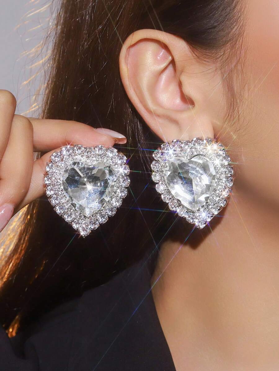 Luxury Heart-Shaped Crystal Rh - Women Formal Event Wear ulasan dan harga