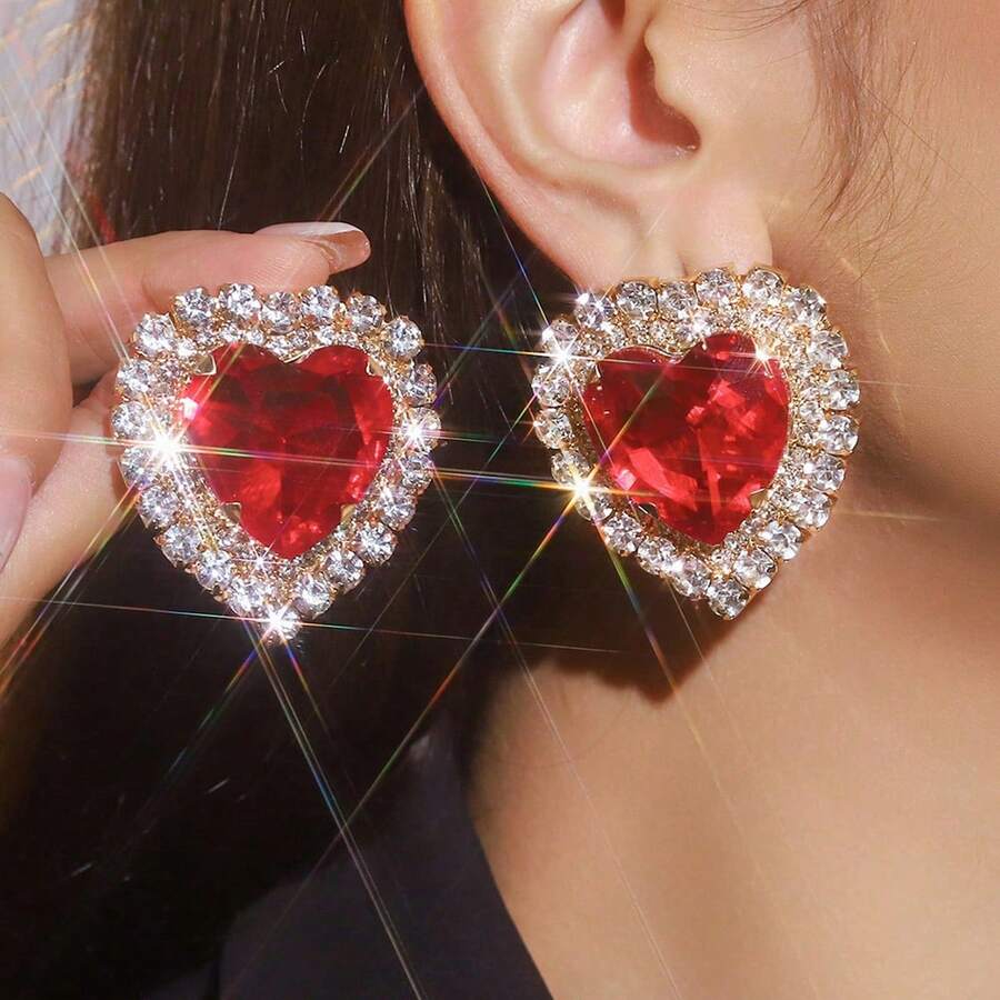 Luxury Heart-Shaped Crystal Rh - Women Formal Event Wear ulasan dan harga
