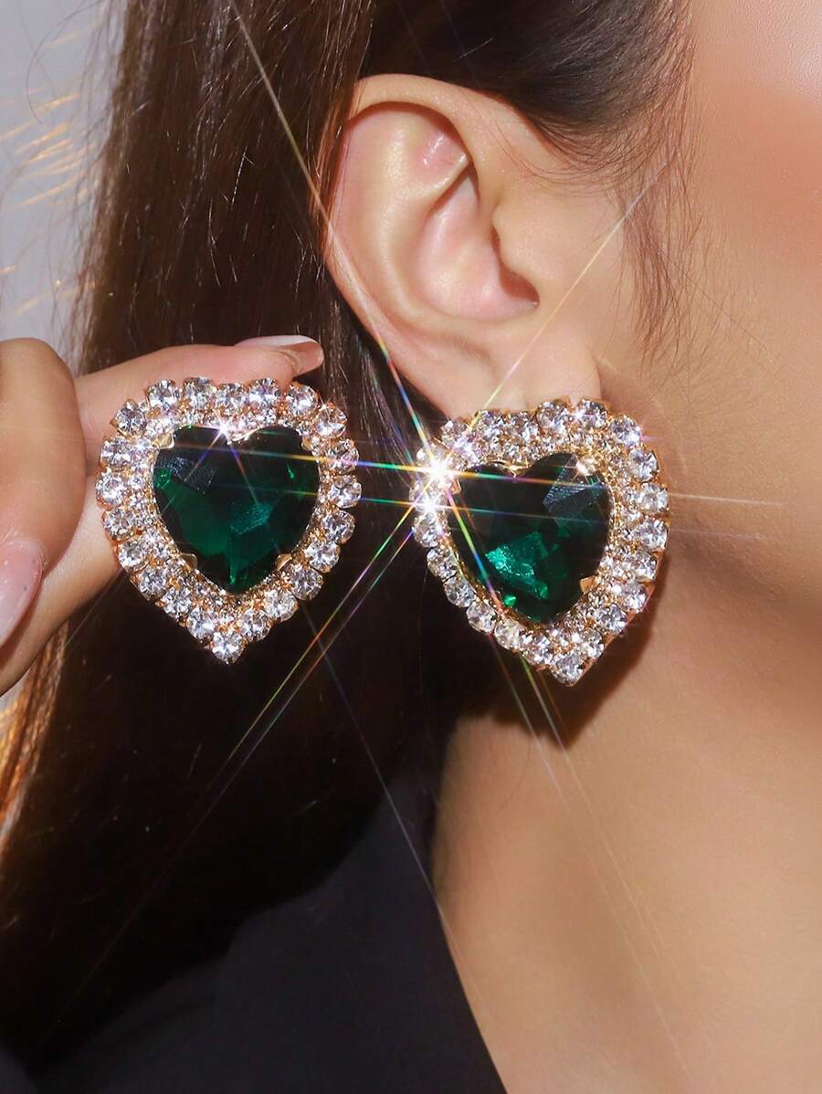 Luxury Heart-Shaped Crystal Rh - Women Formal Event Wear ulasan dan harga
