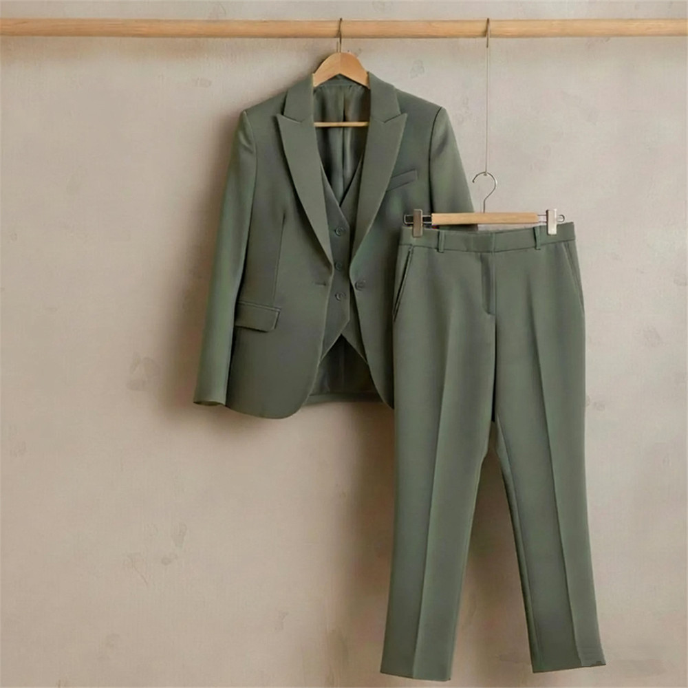 New Sage Green Women's Suit 3  - Women Formal Wear Vest ulasan dan harga