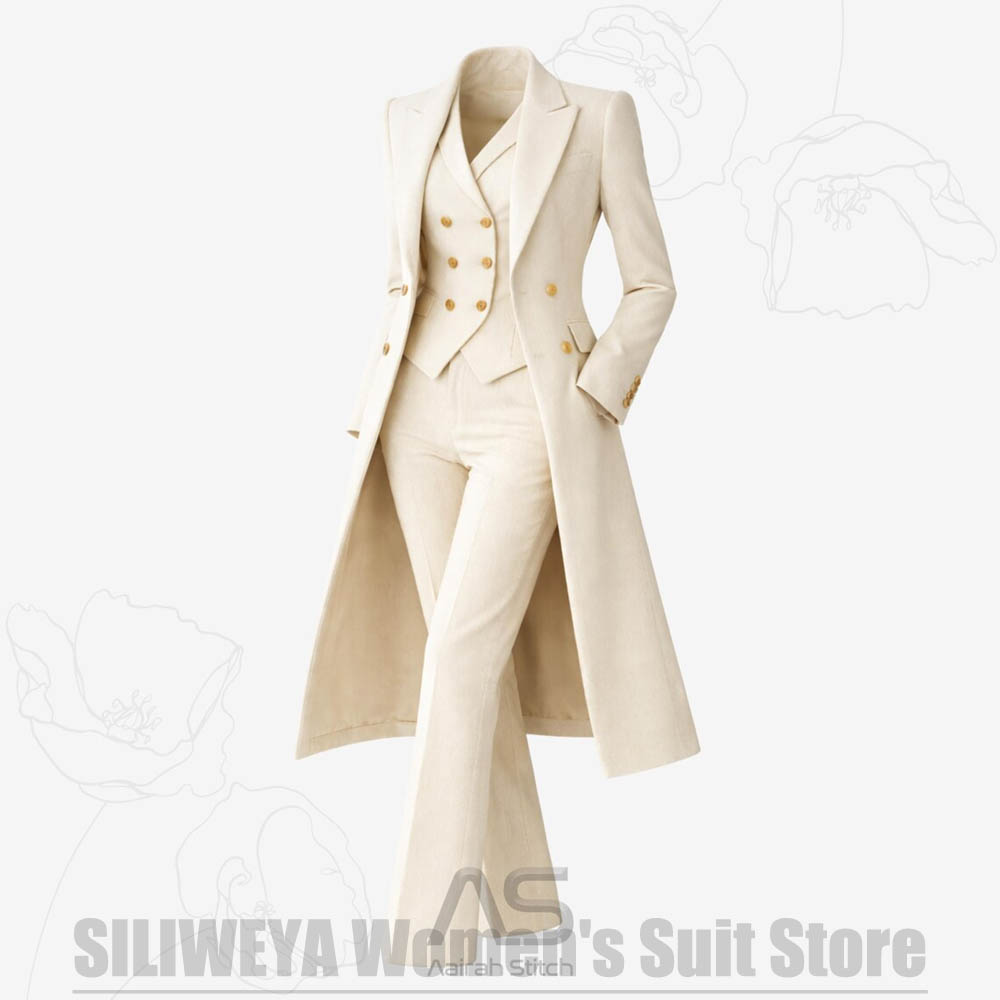 Women's Suit 3 Piece Double Br - Women Formal Wear Vest ulasan dan harga