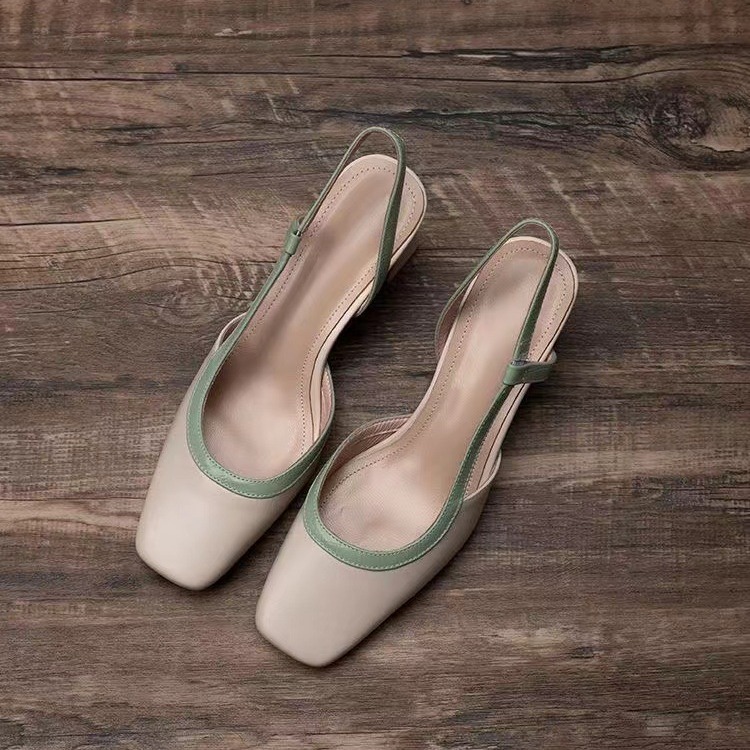 Fashion Square Toe Thick Heel  - Women'S Work Fashion ulasan dan harga