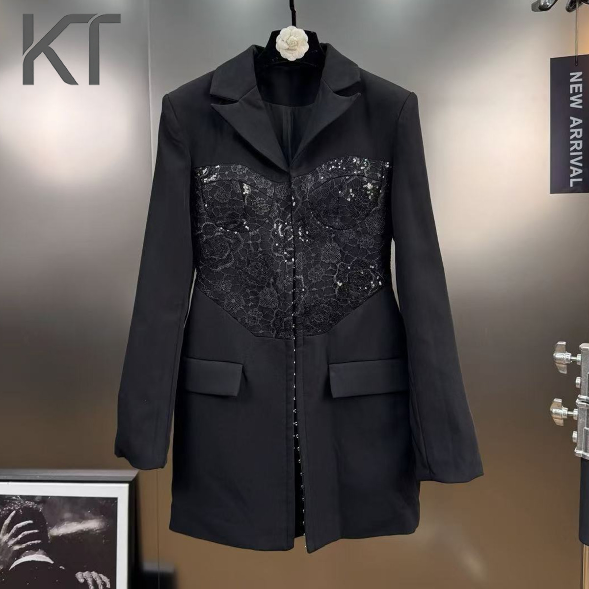 KT Elegant Lace Sequin Blazer  - Women Formal Wear Blazers ulasan dan harga