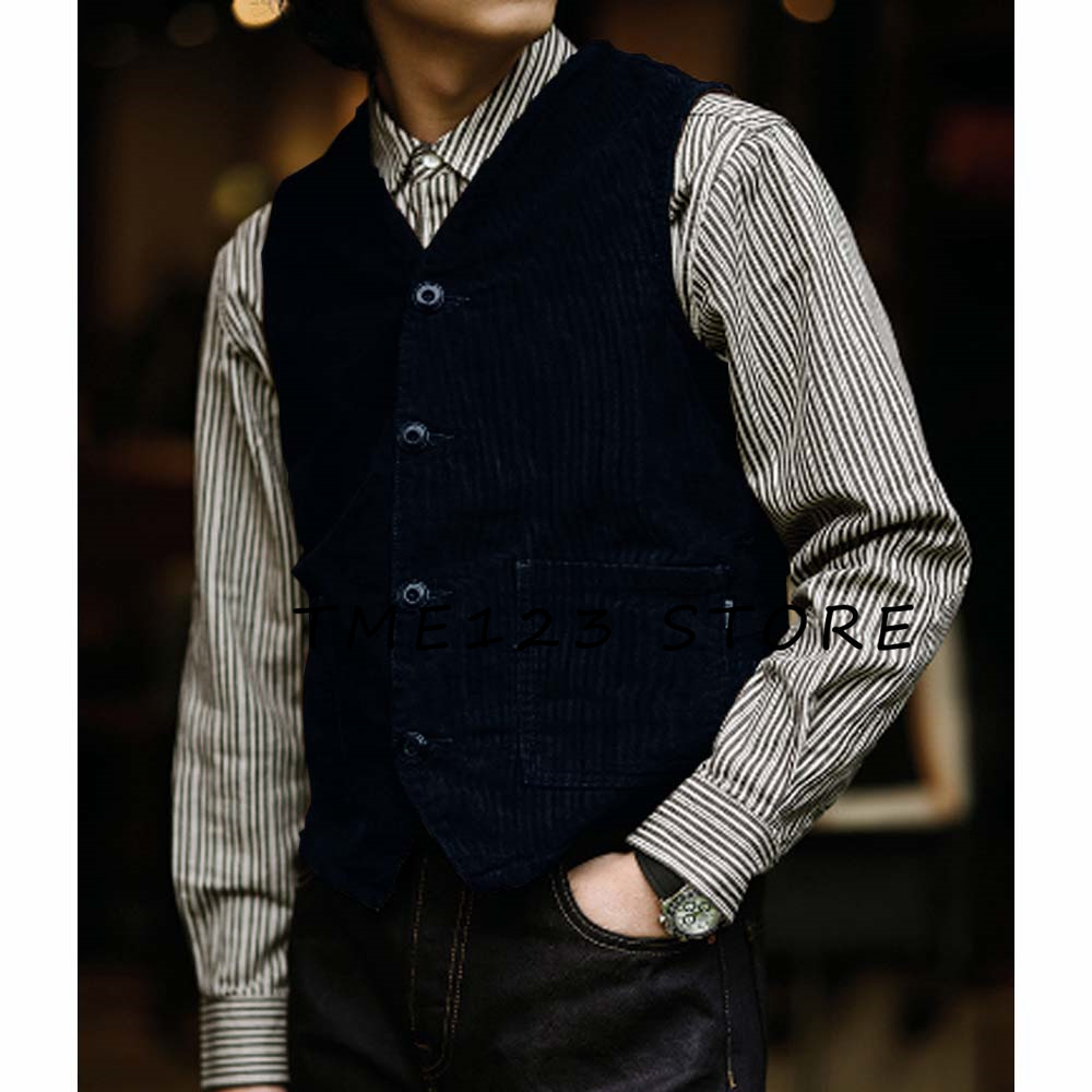 Men's Corduroy Single Breasted - Women Formal Wear Vest ulasan dan harga