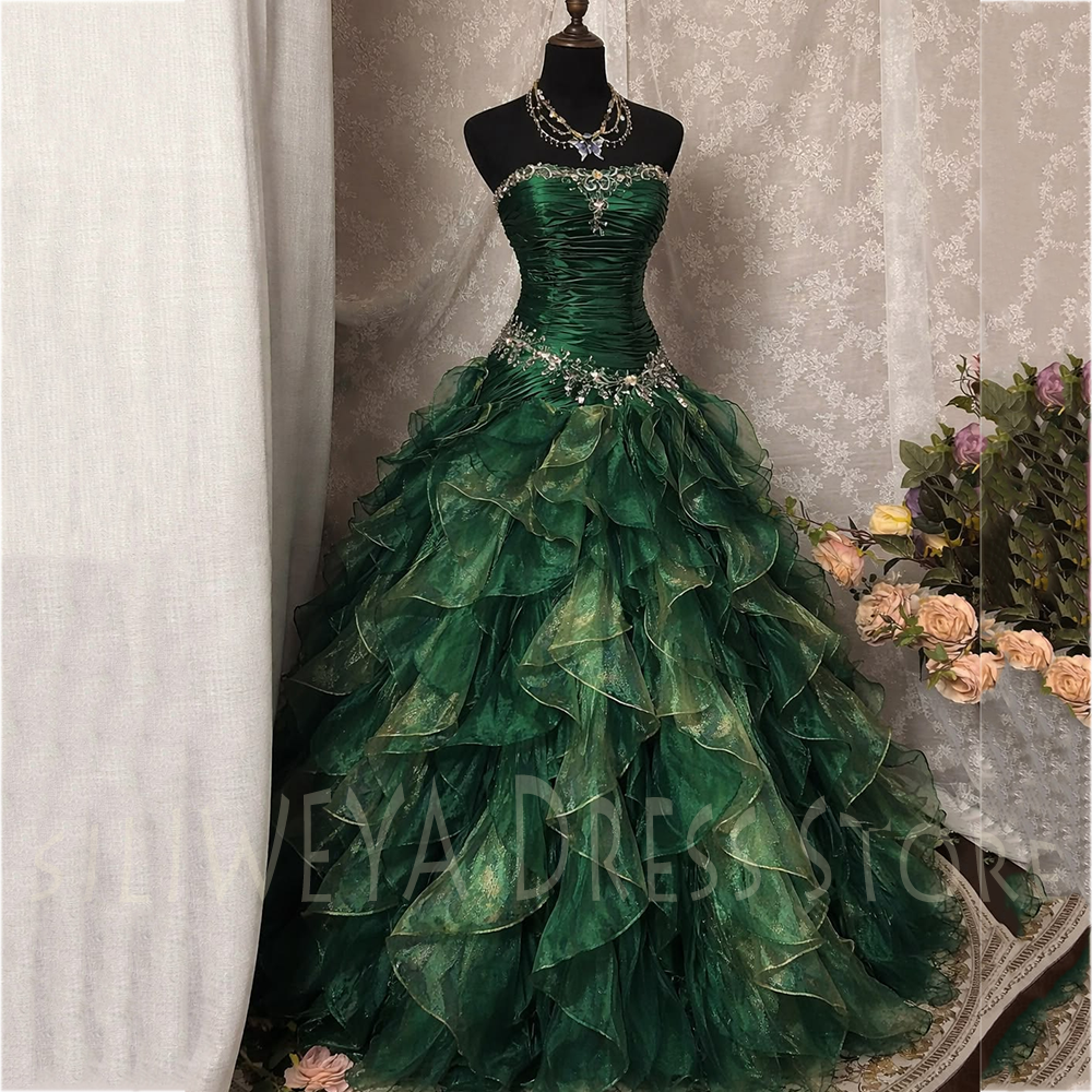 Green Strapless Ball Gown Even - Women Formal Event Wear ulasan dan harga