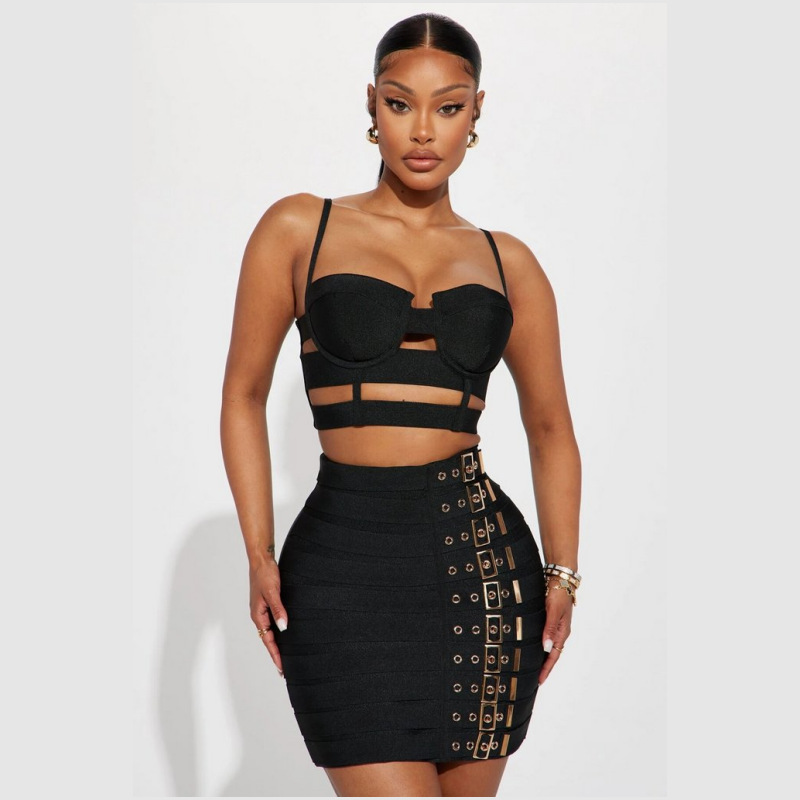 Black White Bandage Women Prom - Women Formal Wear Black And White ulasan dan harga