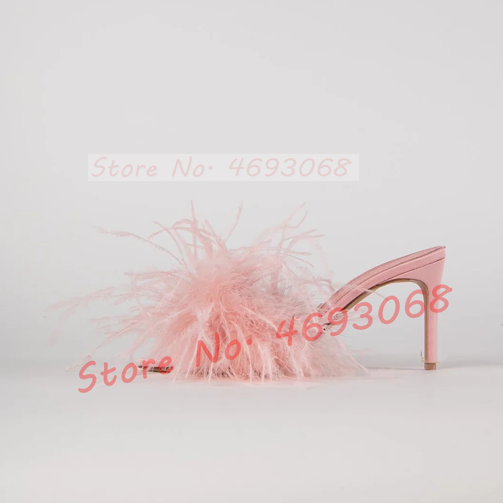 White Ostrich Feather Heeled S - Women Formal Wear For Wedding ulasan dan harga